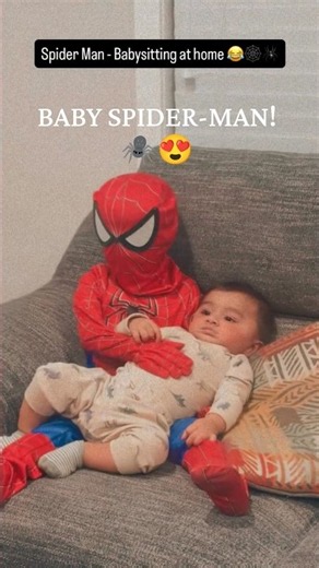 Baby Spider-Man 🕷️😍 The Cutest Superhero Ever! 😂❤️ #Shorts
