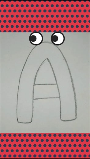 let's draw A , A is for Apple 🍎! kids coloring! learn art #drawingforkids #learnabc #kidslearning