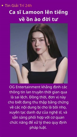 Ca sĩ Lamoon lên tiếng về ồn ào đời tư