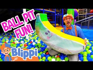 Best Of Blippi In BALL PITS! | Indoor Playground Fun | Colors & Shapes | Educational Videos For Kids
