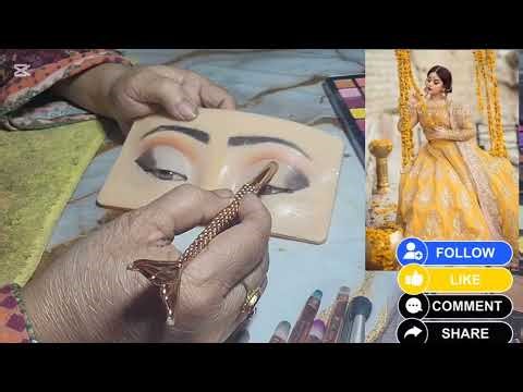 “Yellow Outfit Eye Makeup Look | Soft Glam Yellow Eye Makeup Tutorial for Girls#by#Rifat Mac blush