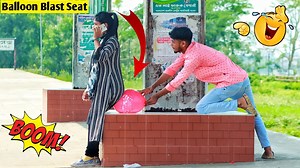 Update Balloon PRANK on Cute GIRL with Popping Balloon PRANK - Funny Reaction | Comedy Club