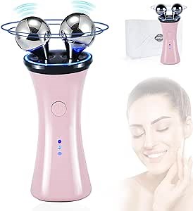 Microcurrent Facial Device-Face Massager Electric Face Lifting, Microcurrent Facial Device for Face and Neck, Handheld Skin Care Face Toning Device, Best Present for Mother and Companion-Pink