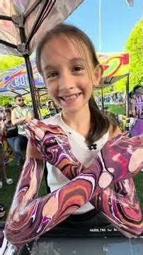 Adorable Body Marbling Dips at Return to the River Festival 25