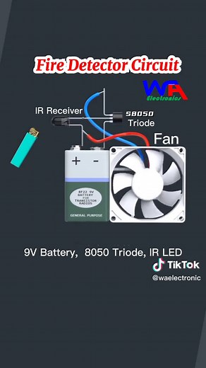 8050 Triode Fire Detector Circuit | Electronic Projects