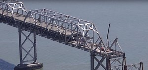 Bye, Bye Old Bay Bridge!  Demo Work on 504-Foot Truss Underway