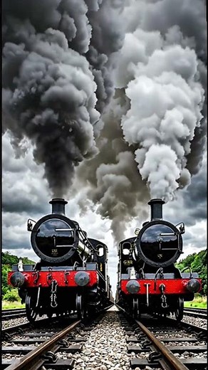GNR "Sterling Single" 4-2-2 and LNWR "Precedent" 2-4-0 locos in the 1890s #steam #ai #railway