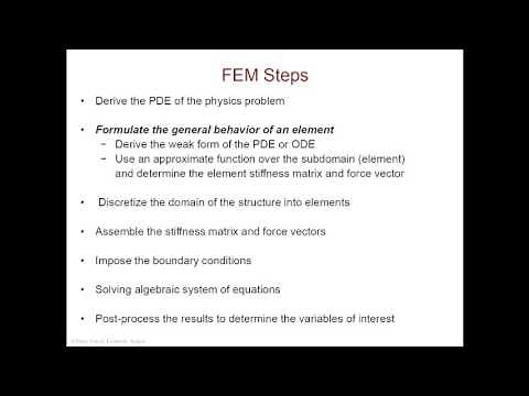 FEA Lecture 8 (ppt) 1D FEM Bars Linear Interpolation