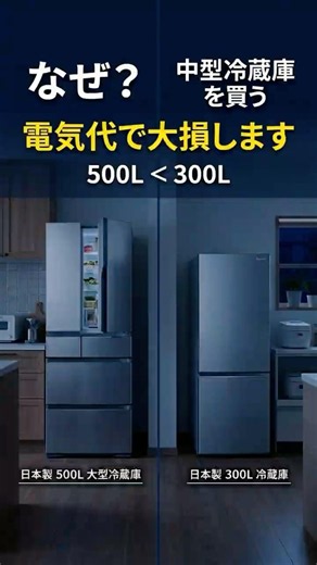 なぜ大型冷蔵庫は中型より省エネなのか。