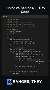 Jr vs Sr dev C++ code: same output, wild diff in lines 🤫
