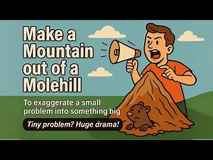 MAKE A MOUNTAIN OUT OF A MOLEHILL 🏔️ | Learn This English Idiom