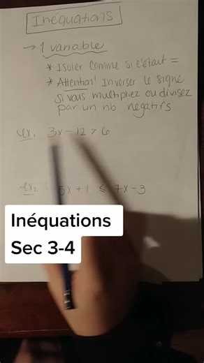 Résoudre les inéquations en Mathématiques au secondaire