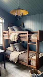 The paint is the main character in the boys room! ✨ Paint color: Slate Tile by Sherwin Williams #homedecor #bunkbeds #kidsroom #bedroomdesign #paint | houseonoaklane