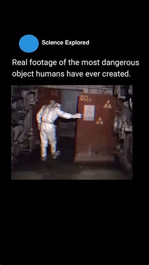 🧠 on Instagram: "This footage is from a 1996 visit to the Chernobyl “Elephant’s Foot,” the highly radioactive mass formed during the 1986 meltdown. Even though it was once lethal enough to kill within minutes, by the mid-90s its radiation had decayed enough for VERY brief, controlled visits. The mass mostly emits alpha particles, which can’t penetrate skin but are extremely dangerous if inhaled, so the crew kept their exposure short and stayed in ventilated areas. Earlier cameras from 1986 woul