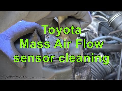 Toyota Mass Air Flow sensor cleaning. Years 2000 to 2018