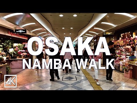 Walking in Namba Walk in Osaka Underground Mall 4K
