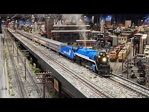 Lionel Legacy Conrail T1 pulling Circus Train at Corner Field Model Railroad Museum