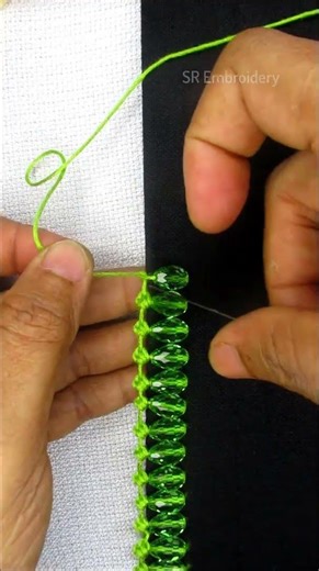 So much trendy border lace hand embroidery #embroidery #design #shorts ...