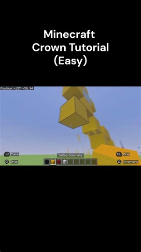 Minecraft Crown Tutorial #minecraft #minecraftshorts #youtubeshorts #minecraftbuilding