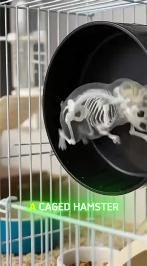 Why do hamsters need to run on a wheel? #fyp #ai #trendin #hamster #skeleton