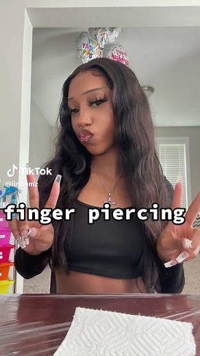 yall were mad about the neck piercing well prepare to be sick of me cus here we go again 😂 #fyp #fingerpiercing #piercingcheck #piercingtiktok
