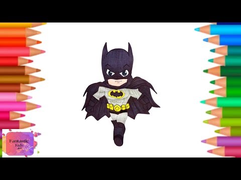 Coloring: Batman 🦇🖤💛🖤🦇 Superhero 🦸🏾🦸🏾 It's Coloring Time ⏰🖍️📄🖍️