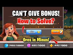 CWL BONUS BUG & NEGATIVE ORES GLITCH IN CLASH OF CLANS! HOW TO SOLVE IT?