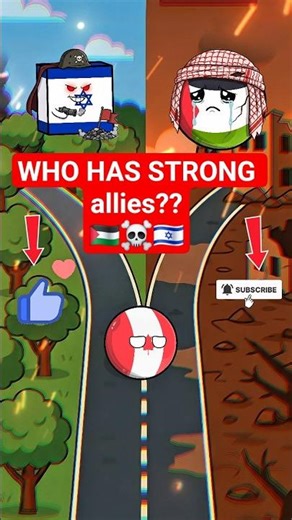 Who has Strong Allies?? 🇵🇸☠️🇮🇱 #countryballs #shorts #geography