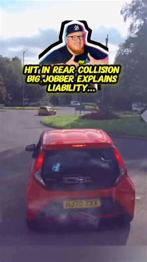 Jobber | Hit in the rear car crash at entrance to roundabout caught on dashcam - Big Jobber explains liability and why the rear vehicle is at fault!... | Instagram