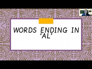 Year 2 Spellings - workds ending in 'al'