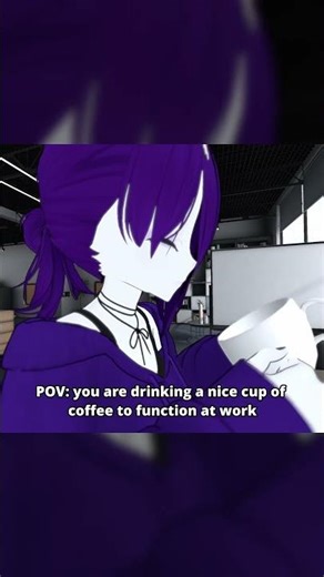 Drinking a nice cup of coffee