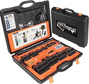 CST2 General Cold-Shot Pipe Freeze Kit - Upgraded CO2 Water Pipe Plumbing Line Freezing Repair Kit From 1/8" to 2" For Copper Steel Aluminum Cast Iron
