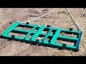 LANDZIE The Original 4FT Drag Harrow Driveway Grader, 46 LB Heavy Duty Tow Behind Lawn and Landsca