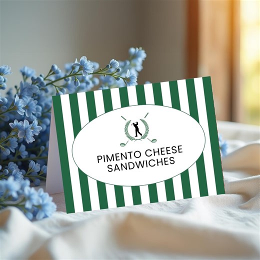 Golf Theme Food Labels, Buffet Tent Cards, Editable & Printable, Golfing Birthday Party Decorations, Edit in Canva - Etsy