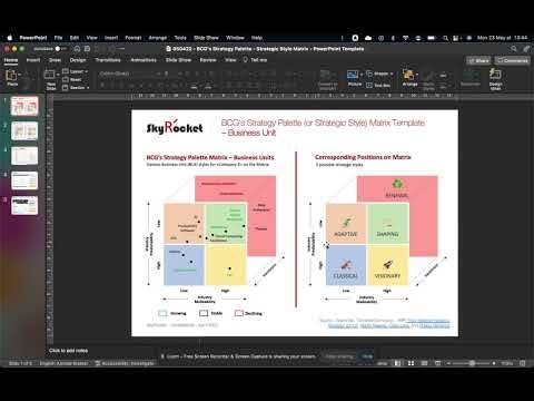 BCG's Strategy Palette (or Strategic Style) Framework Matrix