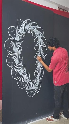 Beautiful 3D Flower Design | Line Art #3d #flowers #design