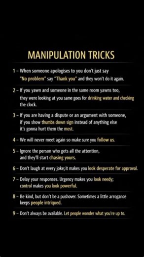 9 Psychological Tricks People Use Without You Knowing #psycholgyfacts