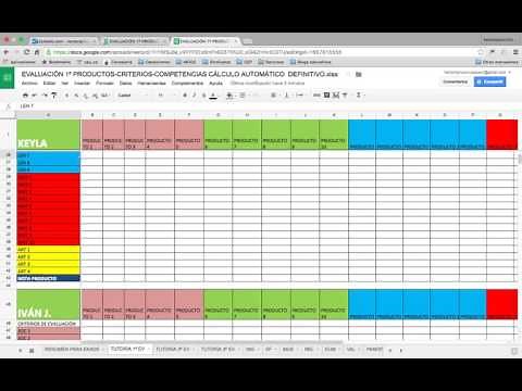 EVALUACIÓN POR COMPETENCIAS MEDIANTE HOJA EXCEL