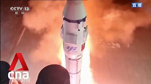 12K views · 322 reactions | WATCH: China's Shenzhou-15 spacecraft lifts off from the Gobi Desert, carrying three astronauts to the Tiangong space station for the first in-orbit crew rotation in Chinese space history. (Video: CCTV via Reuters) Read more: https://cna.asia/3XLy6tR | CNA | Facebook