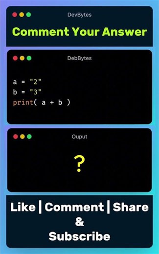 What is the Answer ? #python #coding