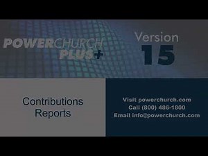 Version 15 - Contributions Reports