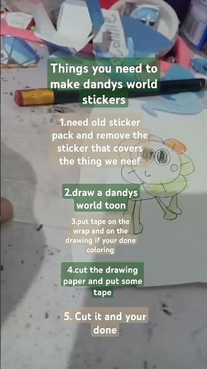 how to make a dandys world sticker