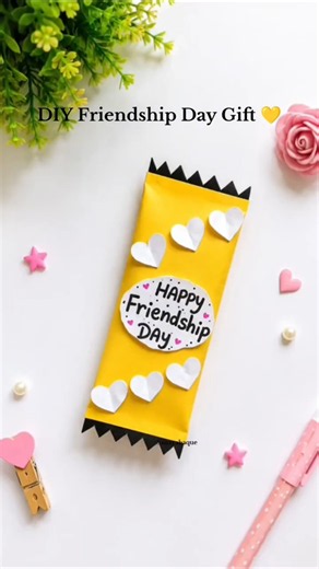 Easy Friendship Day Gift Idea 🎁 | DIY Paper Chocolate Gift Wrapper ❤️