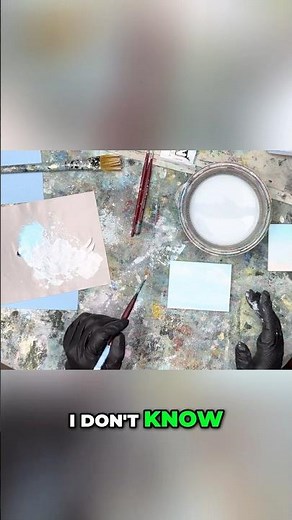 Make Bob Ross Type Clouds with Acrylic Paint | Easy Sky Painting Tutorial