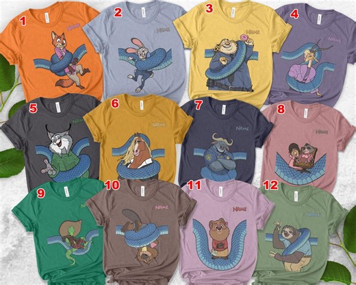 Disney Zootopia 2 All Characters Shirt, Judy Hopps Nick Wilde Gary Finnick Bellwether Tee, Zootopia Disneyland Family Trip Shirt OIOT02 - Etsy