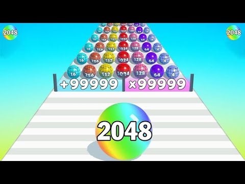ball run 2048 game play 😁! #trending #viral #livestream