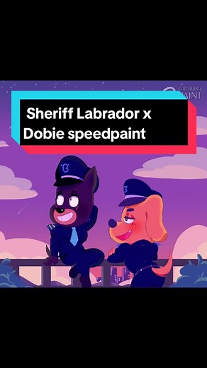finally a new drawing xd i was a little bored, haha i decided to draw them because they're so cute x3 #digitalart #digitaldrawing #FanArt #sherifflabrador #sherifflabradorfandom #sherifflabradordoby #sherifflabradorxdobie #sherifflabradorxdoby #dobie