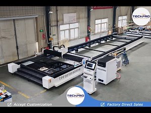 TechPro 6000W Fiber Laser Cutting Machine For Sheet Metal