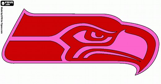 seahawks logo coloring page, printable seahawks logo