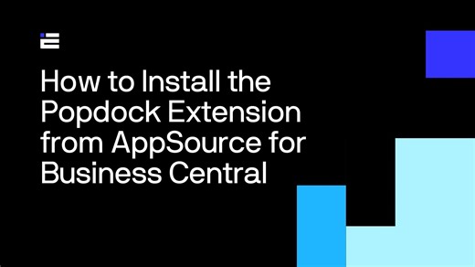 How to Install the Popdock Extension from AppSource for Business Central